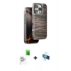 MARSİLYAN™- iPhone 16 Pro Kılıf Atlas Minimal Özel Seri - Siyah 3D Antistatik Seramik Nano Ekran Koruyucu + Raze Metal Kamera Lens - BZ