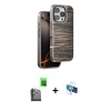 MARSİLYAN™- iPhone 16 Pro Kılıf Atlas Minimal Özel Seri - Siyah 3D Antistatik Seramik Nano Ekran Koruyucu + Raze Metal Kamera Lens - SH