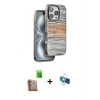 MARSİLYAN™- iPhone 16 Pro Kılıf Atlas Minimal Özel Seri - Siyah 3D Antistatik Seramik Nano Ekran Koruyucu + Raze Metal Kamera Lens - CLTM