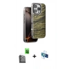 MARSİLYAN™- iPhone 16 Pro Kılıf Atlas Minimal Özel Seri - Siyah 3D Antistatik Seramik Nano Ekran Koruyucu + Raze Metal Kamera Lens - SH