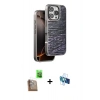 MARSİLYAN™- iPhone 16 Pro Kılıf Atlas Minimal Özel Seri - Siyah 3D Antistatik Seramik Nano Ekran Koruyucu + Raze Metal Kamera Lens - CLTM