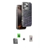 MARSİLYAN™- iPhone 16 Pro Kılıf Atlas Minimal Özel Seri - Siyah Bilvis 3D Cam Ekran Koruyucu + Raze Metal Kamera Lens - SH
