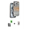MARSİLYAN™- iPhone 16 Pro Kılıf Atlas Minimal Özel Seri - Siyah Bilvis 3D Cam Ekran Koruyucu + Raze Metal Kamera Lens - SH