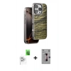 MARSİLYAN™- iPhone 16 Pro Kılıf Atlas Minimal Özel Seri - Siyah Bilvis 3D Mat Cam Ekran Koruyucu + Raze Metal Kamera Lens - BZ