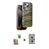 MARSİLYAN™- iPhone 16 Pro Kılıf Atlas Minimal Özel Seri - Siyah Bilvis 3D Mat Cam Ekran Koruyucu + Raze Metal Kamera Lens - CLTM