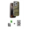 MARSİLYAN™- iPhone 16 Pro Kılıf Atlas Minimal Özel Seri - Siyah Bilvis 3D Mat Cam Ekran Koruyucu + Raze Metal Kamera Lens - SH