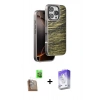 MARSİLYAN™- iPhone 16 Pro Kılıf Atlas Minimal Özel Seri - Siyah Bilvis 5in1 3D Magic Cam Ekran Koruyucu + Raze Metal Kamera Lens - CLTM
