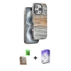 MARSİLYAN™- iPhone 16 Pro Kılıf Atlas Minimal Özel Seri - Siyah Bilvis 5in1 3D Magic Cam Ekran Koruyucu + Raze Metal Kamera Lens - CLTM