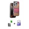 MARSİLYAN™- iPhone 16 Pro Kılıf Atlas Minimal Özel Seri - Siyah Bilvis 5in1 5D Magic Hayalet Cam Ekran Koruyucu + Raze Metal Kamera Lens - SH