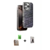 MARSİLYAN™- iPhone 16 Pro Kılıf Atlas Minimal Özel Seri - Siyah Bilvis Hayalet Cam Ekran Koruyucu + Raze Metal Kamera Lens - CLTM