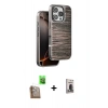 MARSİLYAN™- iPhone 16 Pro Kılıf Atlas Minimal Özel Seri - Siyah Bilvis Hayalet Cam Ekran Koruyucu + Raze Metal Kamera Lens - CLTM