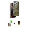 MARSİLYAN™- iPhone 16 Pro Kılıf Atlas Minimal Özel Seri - Siyah Buffer Cam Ekran Koruyucu + Raze Metal Kamera Lens - CLTM
