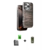 MARSİLYAN™- iPhone 16 Pro Kılıf Atlas Minimal Özel Seri - Siyah Joko Magic 5D Hayalet Cam + Siyah Raze Metal Kamera Lens