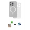 MARSİLYAN™- iPhone 16 Pro Kılıf Çekirdek Klasik - Siyah 3D Antistatik Seramik Nano Ekran Koruyucu + Raze Metal Kamera Lens - CLTM