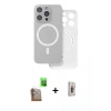 MARSİLYAN™- iPhone 16 Pro Kılıf Çekirdek Klasik - Siyah Bilvis 3D Cam Ekran Koruyucu + Raze Metal Kamera Lens - CLTM