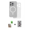 MARSİLYAN™- iPhone 16 Pro Kılıf Çekirdek Klasik - Siyah Bilvis 3D Mat Cam Ekran Koruyucu + Raze Metal Kamera Lens - CLTM