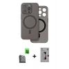 MARSİLYAN™- iPhone 16 Pro Kılıf Çekirdek Klasik - Siyah Bilvis 3D Mat Cam Ekran Koruyucu + Raze Metal Kamera Lens - SH
