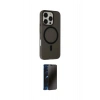 MARSİLYAN™- iPhone 16 Pro Kılıf Çekirdek Modern Prime - Siyah 3D Antistatik Hayalet Cam Ekran Koruyucu