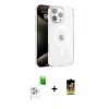 MARSİLYAN™- iPhone 16 Pro Kılıf Doruk Doku Özel Seri - Siyah Buffer Cam Ekran Koruyucu + Raze Metal Kamera Lens - BZ