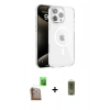 MARSİLYAN™- iPhone 16 Pro Kılıf Doruk Doku Özel Seri - Siyah Joko Magic 5D Hayalet Cam + Raze Metal Kamera Lens - CLTM