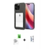 MARSİLYAN™- iPhone 16 Pro Kılıf Doruk Klasik Koleksiyonu - Siyah Bilvis 0.18mm Plus Cam Ekran Koruyucu + Raze Metal Kamera Lens - BZ