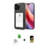 MARSİLYAN™- iPhone 16 Pro Kılıf Doruk Klasik Koleksiyonu - Siyah Buffer Cam Ekran Koruyucu + Raze Metal Kamera Lens - BZ