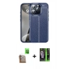 MARSİLYAN™- iPhone 16 Pro Kılıf Doruk Klasik Özel Seri - Şeffaf 360 Full Body Arka Koruyucu + Raze Metal Kamera Lens - CLTM