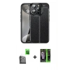 MARSİLYAN™- iPhone 16 Pro Kılıf Doruk Klasik Özel Seri - Şeffaf 360 Full Body Arka Koruyucu + Raze Metal Kamera Lens - SH