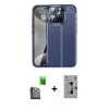 MARSİLYAN™- iPhone 16 Pro Kılıf Doruk Klasik Özel Seri - Siyah Bilvis 3D Mat Cam Ekran Koruyucu + Raze Metal Kamera Lens - SH