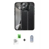 MARSİLYAN™- iPhone 16 Pro Kılıf Doruk Klasik Özel Seri - Siyah Joko Magic 5D Cam + Raze Metal Kamera Lens - BZ