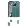 MARSİLYAN™- iPhone 16 Pro Kılıf Doruk Klasik Özel Seri - Siyah Joko Magic 5D Cam + Raze Metal Kamera Lens - SH