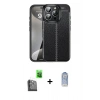 MARSİLYAN™- iPhone 16 Pro Kılıf Doruk Klasik Özel Seri - Siyah Joko Magic 5D Cam + Raze Metal Kamera Lens - SH