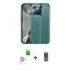 MARSİLYAN™- iPhone 16 Pro Kılıf Doruk Klasik Özel Seri - Siyah Joko Magic 5D Hayalet Cam + Raze Metal Kamera Lens - BZ