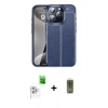 MARSİLYAN™- iPhone 16 Pro Kılıf Doruk Klasik Özel Seri - Siyah Joko Magic 5D Hayalet Cam + Raze Metal Kamera Lens - BZ