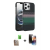 MARSİLYAN™- iPhone 16 Pro Kılıf Doruk Serisi - Siyah 3D Antistatik Mat Seramik Nano Ekran Koruyucu + Raze Metal Kamera Lens - CLTM