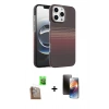 MARSİLYAN™- iPhone 16 Pro Kılıf Doruk Serisi - Siyah 3D Antistatik Mat Seramik Nano Ekran Koruyucu + Raze Metal Kamera Lens - CLTM
