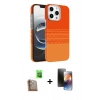 MARSİLYAN™- iPhone 16 Pro Kılıf Doruk Serisi - Siyah 3D Antistatik Mat Seramik Nano Ekran Koruyucu + Raze Metal Kamera Lens - CLTM