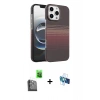 MARSİLYAN™- iPhone 16 Pro Kılıf Doruk Serisi - Siyah 3D Antistatik Seramik Nano Ekran Koruyucu + Raze Metal Kamera Lens - SH