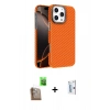 MARSİLYAN™- iPhone 16 Pro Kılıf Doruk Serisi - Siyah Bilvis 0.18mm Plus Cam Ekran Koruyucu + Raze Metal Kamera Lens - CLTM