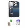 MARSİLYAN™- iPhone 16 Pro Kılıf Doruk Serisi - Siyah Bilvis 5in1 3D Magic Cam Ekran Koruyucu + Raze Metal Kamera Lens - CLTM