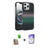 MARSİLYAN™- iPhone 16 Pro Kılıf Doruk Serisi - Siyah Bilvis 5in1 3D Magic Cam Ekran Koruyucu + Raze Metal Kamera Lens - CLTM