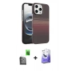 MARSİLYAN™- iPhone 16 Pro Kılıf Doruk Serisi - Siyah Bilvis 5in1 5D Magic Hayalet Cam Ekran Koruyucu + Raze Metal Kamera Lens - SH