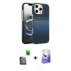 MARSİLYAN™- iPhone 16 Pro Kılıf Doruk Serisi - Siyah Bilvis 5in1 5D Magic Hayalet Cam Ekran Koruyucu + Raze Metal Kamera Lens - SH