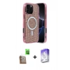 MARSİLYAN™- iPhone 16 Pro Kılıf Eksen Çizgi - Siyah Bilvis 5in1 3D Magic Cam Ekran Koruyucu + Raze Metal Kamera Lens - CLTM