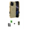 MARSİLYAN™- iPhone 16 Pro Kılıf Eksen Çizgi - Siyah Joko Magic 5D Hayalet Cam + Raze Metal Kamera Lens - SH