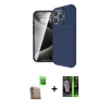 MARSİLYAN™- iPhone 16 Pro Kılıf Eksen Form Prime - Şeffaf 360 Full Body Arka Koruyucu + Raze Metal Kamera Lens - CLTM