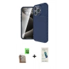 MARSİLYAN™- iPhone 16 Pro Kılıf Eksen Form Prime - Şeffaf Pasifik Cam Ekran Koruyucu + Raze Metal Kamera Lens - CLTM