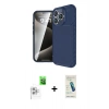 MARSİLYAN™- iPhone 16 Pro Kılıf Eksen Form Prime - Şeffaf Pasifik Cam Ekran Koruyucu + Raze Metal Kamera Lens - BZ