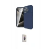 MARSİLYAN™- iPhone 16 Pro Kılıf Eksen Form Prime - Siyah Bilvis 3D Cam Ekran Koruyucu