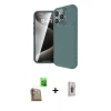MARSİLYAN™- iPhone 16 Pro Kılıf Eksen Form Prime - Siyah Bilvis 3D Cam Ekran Koruyucu + Raze Metal Kamera Lens - CLTM